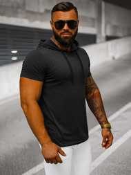 Juodi vyriški marškinėliai OZONEE JS/8T89/3