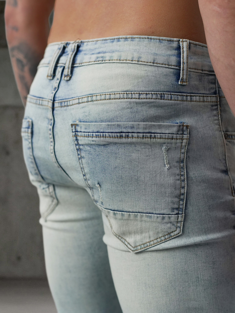 Šviesiai-mėlyni vvyriški džinsai OZONEE O/EM8889