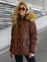 Šokoladas moteriška žieminė striukė OZONEE JS/5M3329/158