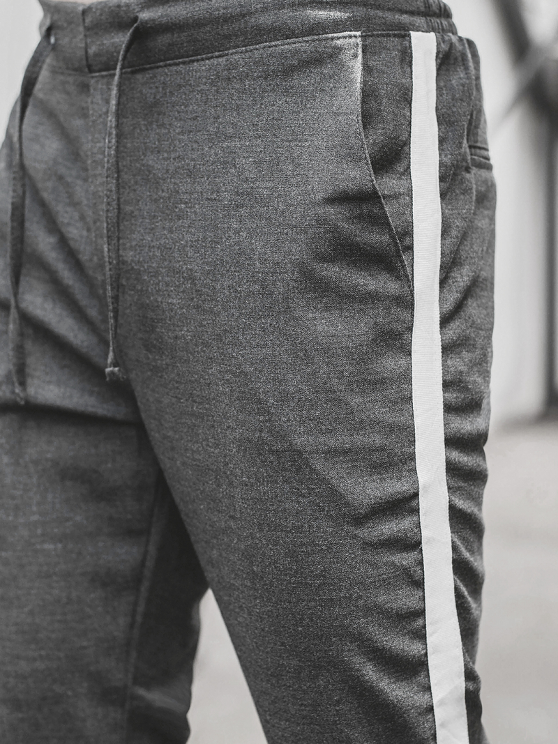 Grafitinės vyriškos chino kelnės OZONEE DJ/5529Z