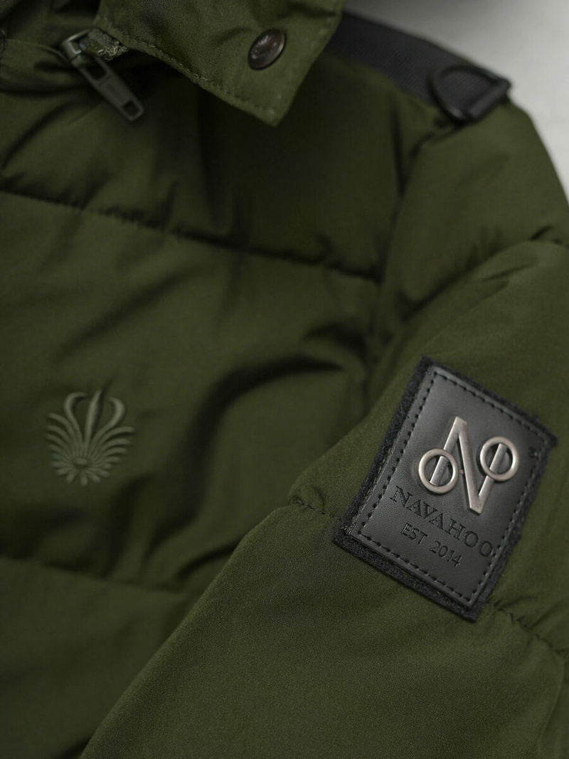 Rusvai žalsva moteriška striukė OZONEE O/W377Z