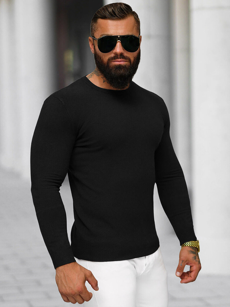 Tamsiai vyriškas megztinis OZONEE NB/MMB602/4Z