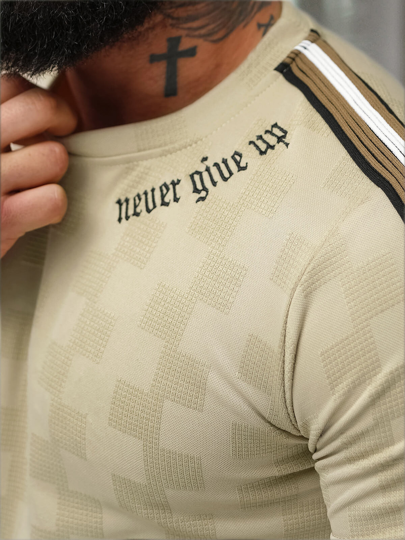 Smėlinė vyriški marškinėliai OZONEE O/QS11621