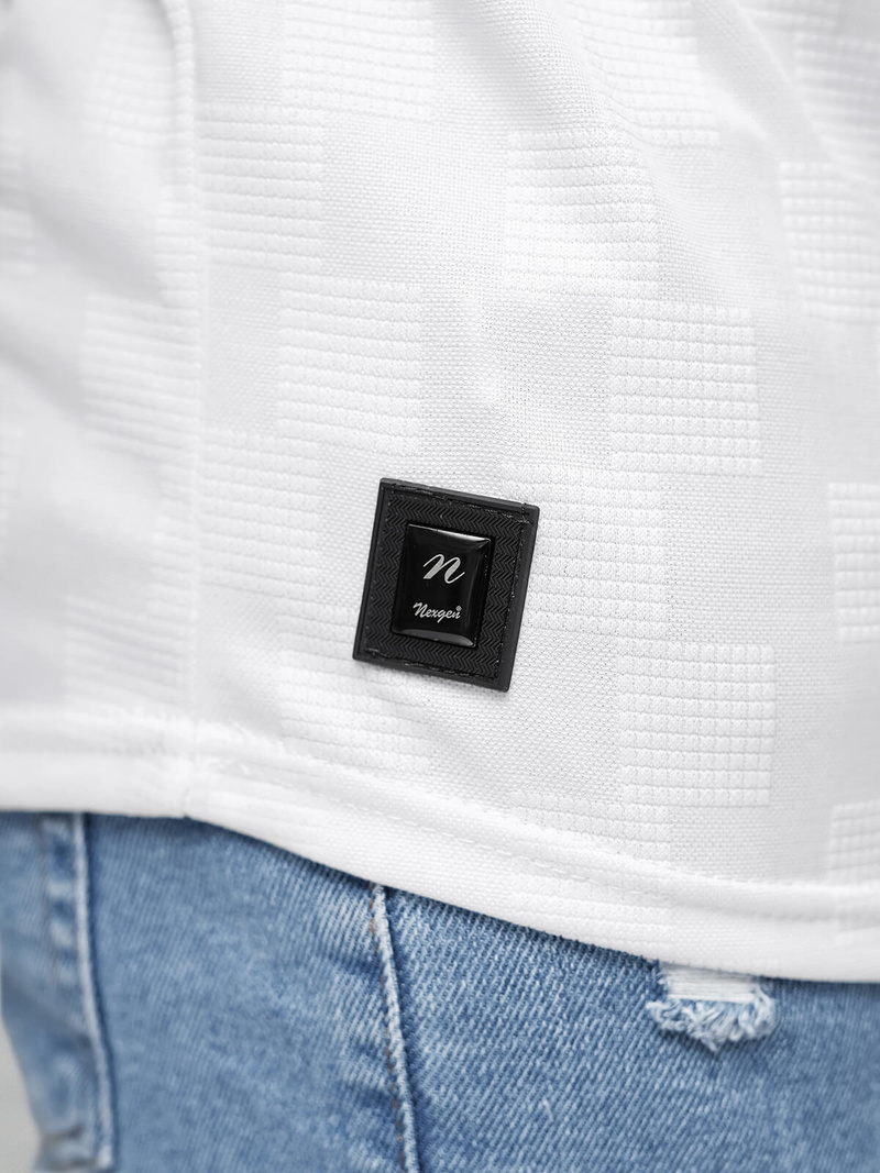 Baltas vyriški marškinėliai OZONEE O/QS11621