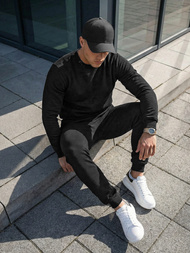 Juodas vyriškas sportinis kostiumas OZONEE JS/68C10380/3Z