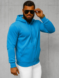 Melsvas džemperis su gobtuvu OZONEE JS/2008Z