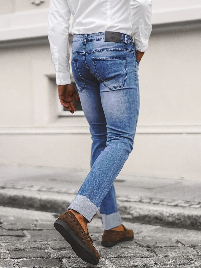 Mėlyni vyriški džinsai OZONEE NB/MP0126B