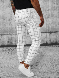 Balti Vyriškos Chino Kelnės OZONEE O/P4009