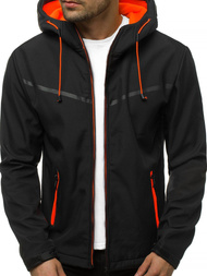 Juoda vyriška softshelte striukė OZONEE JS/KS2194