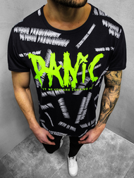 Juodi vyriški marškinėliai OZONEE JS/KS1998Z