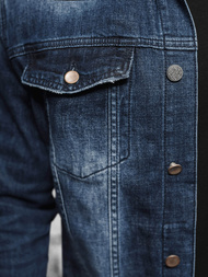 Tamsiai-mėlyna vyriška džinso šerpas striukė OZONEE NB/MJ516BSZ