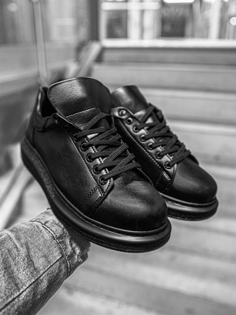 Juodi sneakers stiliaus batai OZONEE CH/257