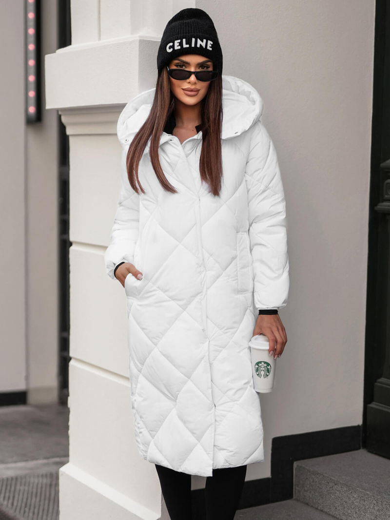 Baltas moteriška striukė OZONEE JS/5M3173/281Z