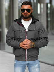 Pilka vyriška apverčiama striukė OZONEE JS/16M9207/92