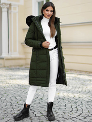 Rusvai žalsva moteriška striukė OZONEE O/W377Z