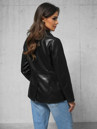 Juoda Moteriška Odinė Striukė OZONEE JS/11Z8121