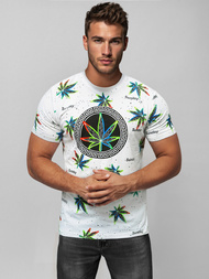 Balti vyriški marškinėliai OZONEE O/T136/1Z