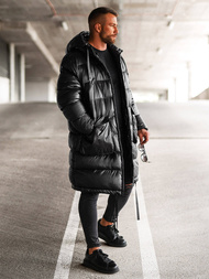 Juodas vyriška žieminė striukė OZONEE O/M3205Z