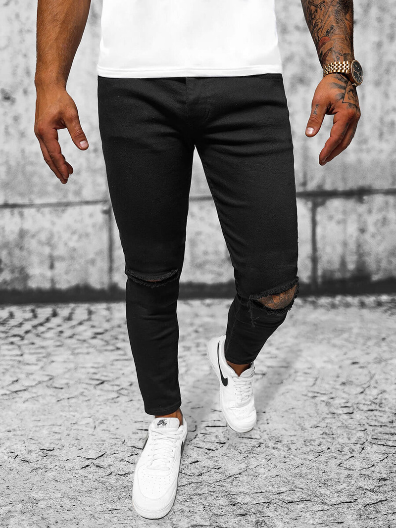 Juodi vyriški džinsai OZONEE E/5391/02