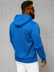 Mėlyni vyriškas džemperis su gobtuvu OZONEE JS/2008Z