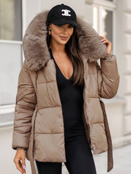 Smėlinis moteriška striukė OZONEE JS/16M9206/62