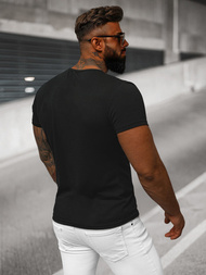 Juodi vyriški marškinėliai OZONEE JS/712007Z 