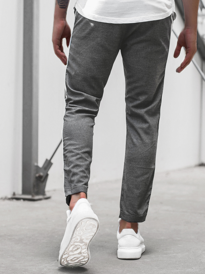 Grafitinės vyriškos chino kelnės OZONEE DJ/5529Z