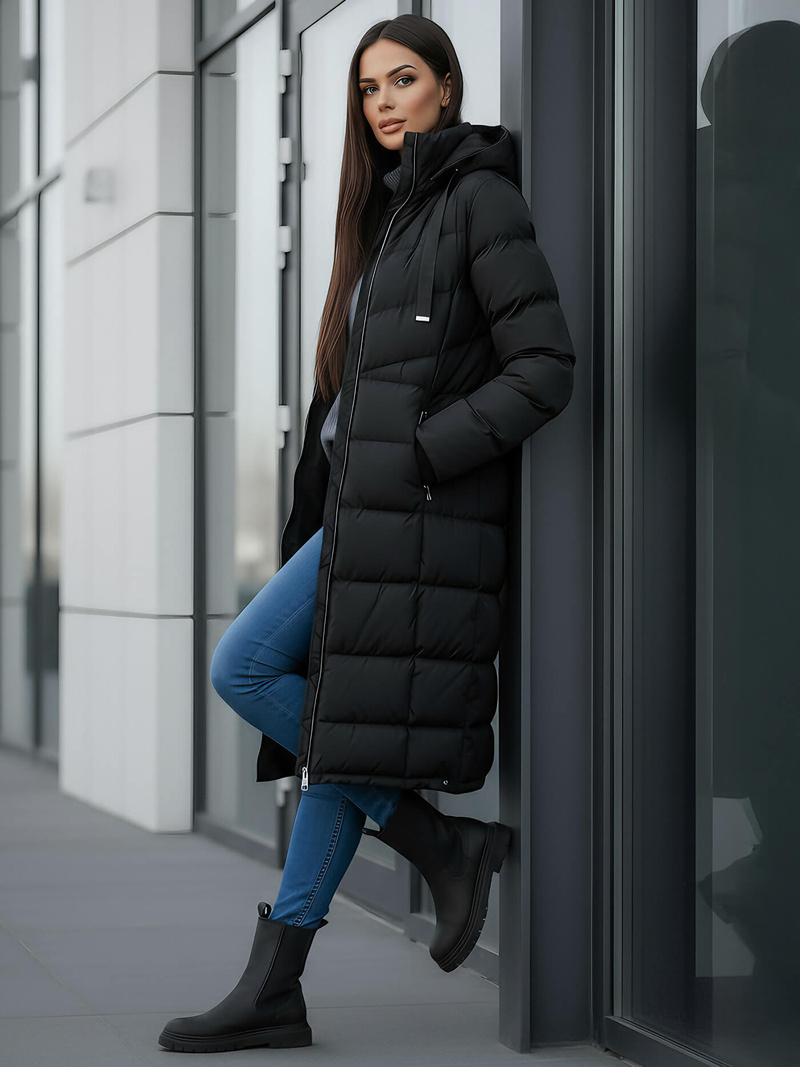 Juoda moteriška striukė OZONEE JS/M736/392Z