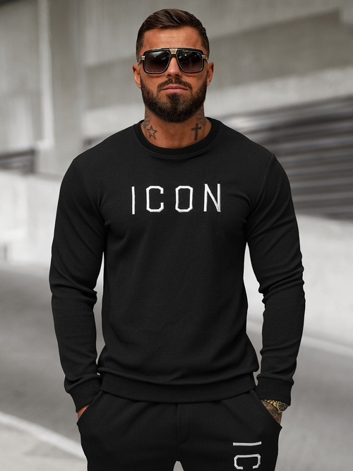 Juodas vyriškas džemperis OZONEE O/D7394