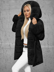 Juoda moteriška žieminė striukė OZONEE JS/16M9062/392Z