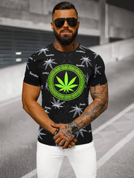 Juodi vyriški marškinėliai OZONEE O/T139/3