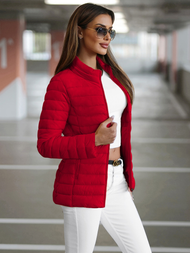 Raudona moteriška striukė OZONEE JS/16M9111/270Z