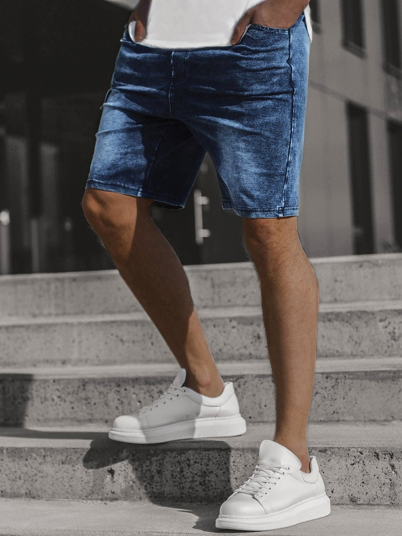 Mėlyni Vyriški džinso šortai OZONEE JS/KK1078