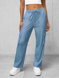 Mėlynos moteriškos džinsinės kelnės OZONEE O/HGM6610