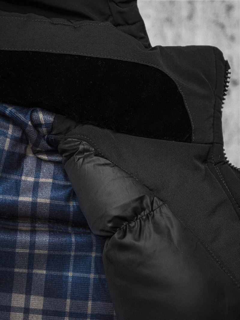 Juodi vyriška žieminė striukė OZONEE JS/5M718/392