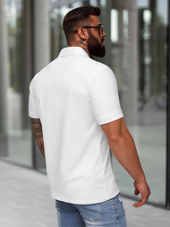 Balta vyriški polo marškinėliai OZONEE NB/MT3122