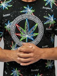 Juodi vyriški marškinėliai OZONEE O/T136/3Z