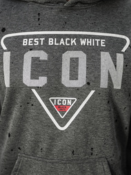 Grafitinis vyriškas džemperis su gobtuvu OZONEE JS/8B1737/5