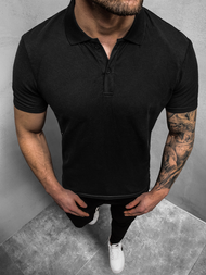 Juodi vyriški polo marškinėliai OZONEE JS/GD01Z