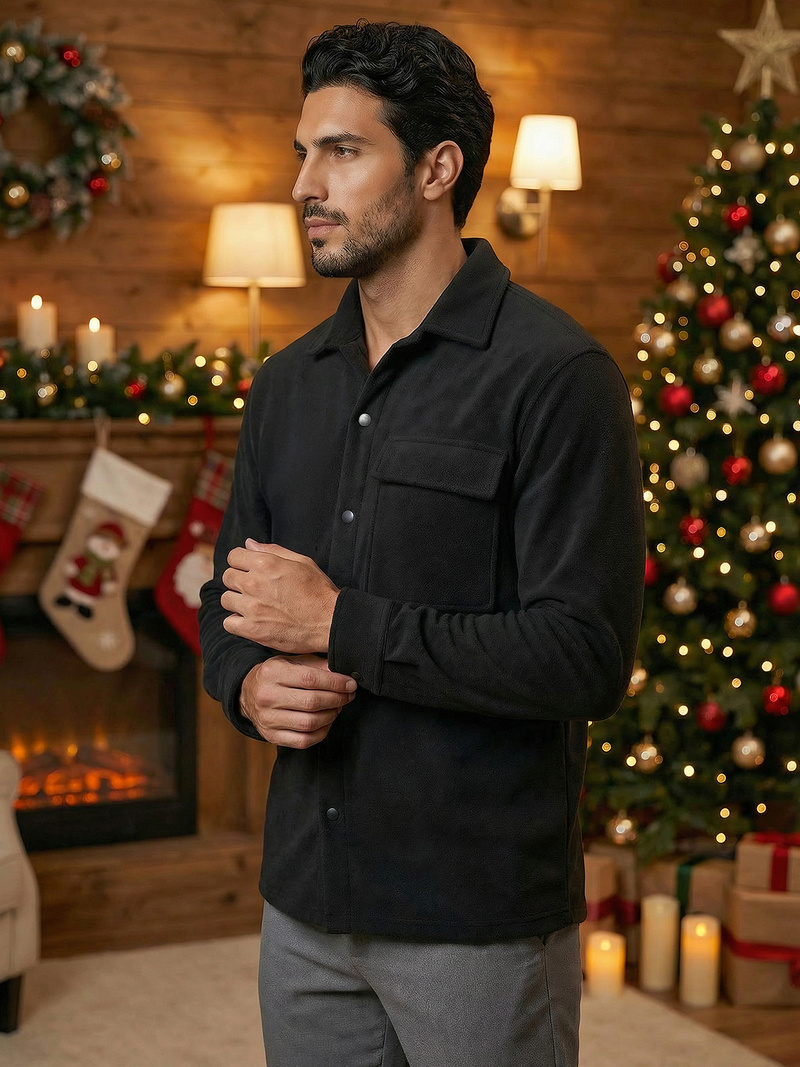 Juodi vyriški marškiniai OZONEE O/GOM23040Z