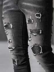 Juodai vyriški džinsai OZONEE NB/MP0152NZ