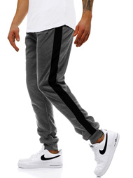 Grafitiniai-juodos vyriškos sportinės kelnės OZONEE JS/JZ11006
