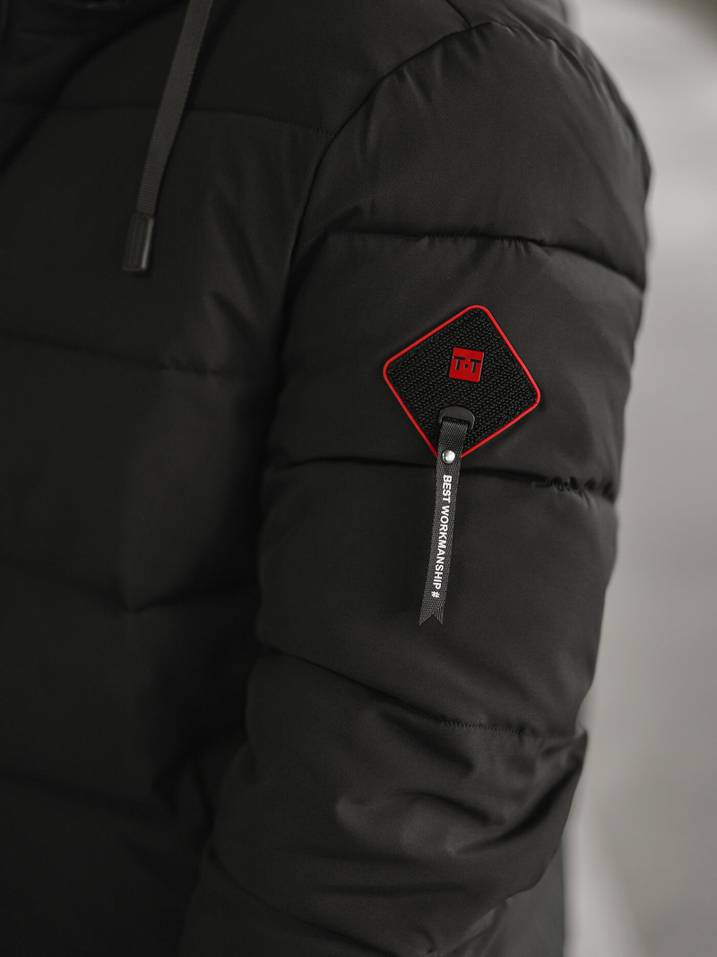 Juoda vyriška žieminė striukė OZONEE JS/31M5031/392Z