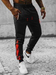 Juodos vyriškos sportinės kelnės OZONEE JS/K10237Z