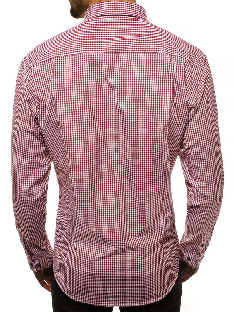 Raudoni Vyriški marškiniai OZONEE B/K58