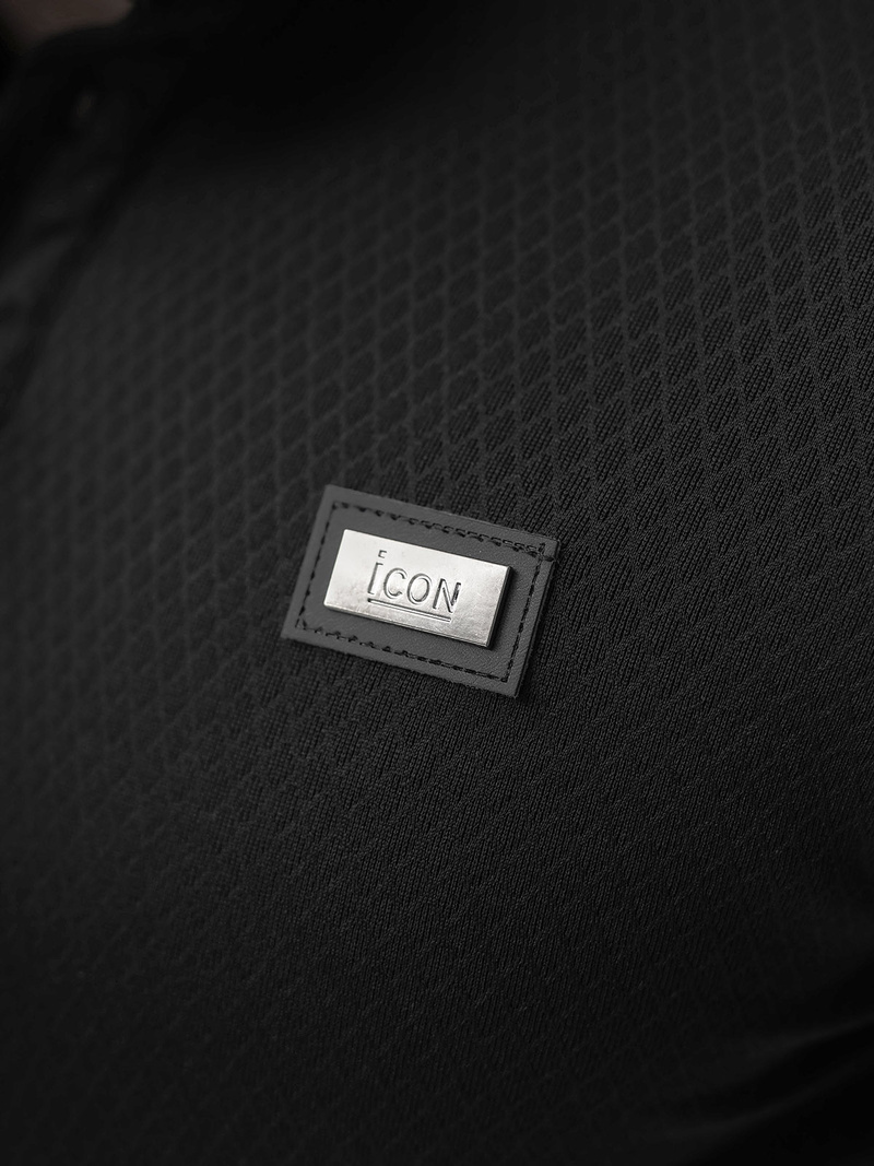 Juodi vyriški polo marškinėliai OZONEE O/YN2/577