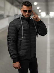 Juoda vyriška striukė OZONEE JS/8M985/392