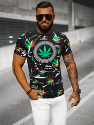 Juodi vyriški marškinėliai OZONEE O/T131/3