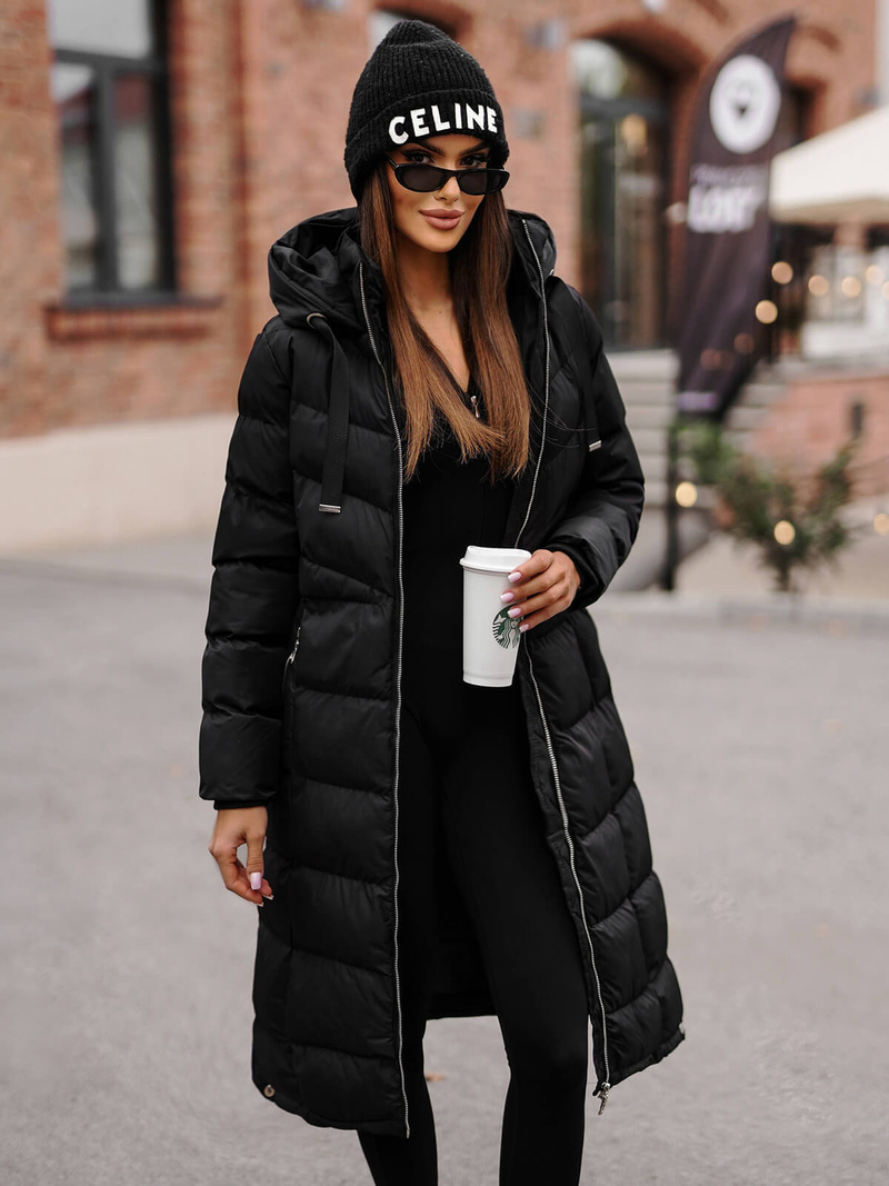 Juoda moteriška striukė OZONEE JS/M736/392Z