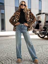 Smėlio-rudos spalvos moteriška striukė OZONEE JS/61M8500/158